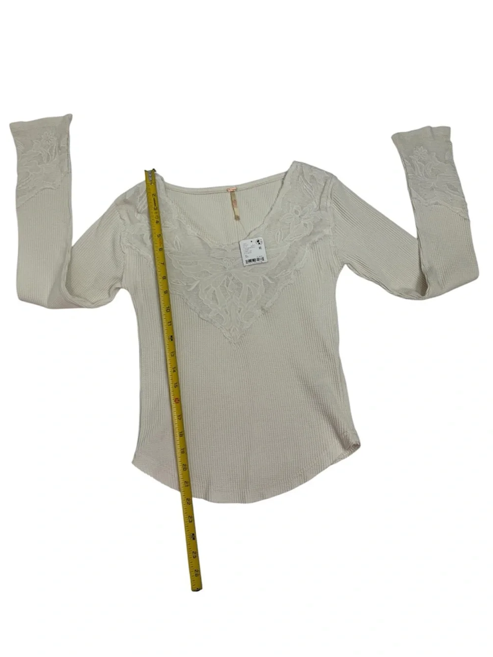 Free People Butterfly Lace Trim Top, Size XSMALL